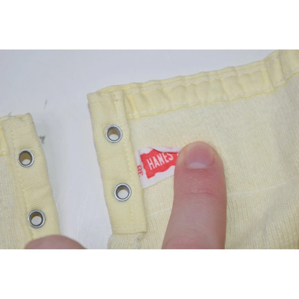 Vintage Hanes Thermal Pants Mens Large 38 Base Layer Long John White 70s USA